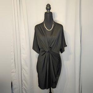Black Dress With Faux Front Knot XL